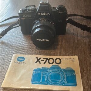 Minolta X-700 Black Vintage 35mm SLR Camera with Lens
